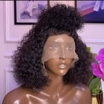 Human hair Tfrontal deepwave wig