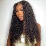 4x4 Lace Glueless Water curls Pre-plucked And Pre-Bleached Wear and Go Wig  human hair - Image 5