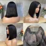Pre-plucked Glueless Double Drawn 4x4 Closure Bob Wig Wear and Go Pre-cut And Pre-Bleached Not - Image 4