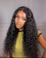 4x4 Lace Glueless Water curls Pre-plucked And Pre-Bleached Wear and Go Wig  human hair - Image 6