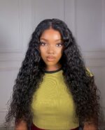 4x4 Lace Glueless Water curls Pre-plucked And Pre-Bleached Wear and Go Wig  human hair - Image 2
