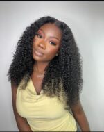 Double drawn Jerry Curls 4x4 lace Closure wig in 22inch Pre-Bleached Pre-Cut Wear And Go Wig - Image 3
