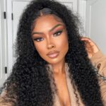 Water curls 13x4 U-frontal lace wig Pre-Bleached Pre-Cut Pre-plucked wig  human hair