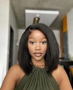 Pre-plucked and Pre-Bleached Glueless 4x4 Yaki straight wig - Image 2