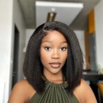 Pre-plucked and Pre-Bleached Glueless 4x4 Yaki straight wig
