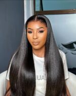 Super Double Drawn Pre-Bleached, Pre-Cut 13x4 HD lace Frontal Glueless  Wear and Go Wig