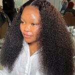 Double drawn Jerry Curls 4x4 lace Closure wig in 22inch Pre-Bleached Pre-Cut Wear And Go Wig
