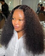 Double drawn Jerry Curls 4x4 lace Closure wig in 22inch Pre-Bleached Pre-Cut Wear And Go Wig