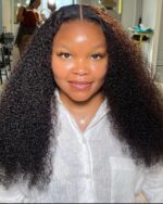 Double drawn Jerry Curls 4x4 lace Closure wig in 22inch Pre-Bleached Pre-Cut Wear And Go Wig - Image 2