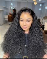 Super Double Drawn Raw Vietnam Pixie Curls 13x4 full lace Frontal Wig 30 inch in Natural colour - Image 2