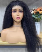 4x4 Lace Closure Yaki straight Glueless wig Pre-plucked And Pre-Bleached Pre-Cut Wear And Go Wig  Pure Virgin Hair - Image 3