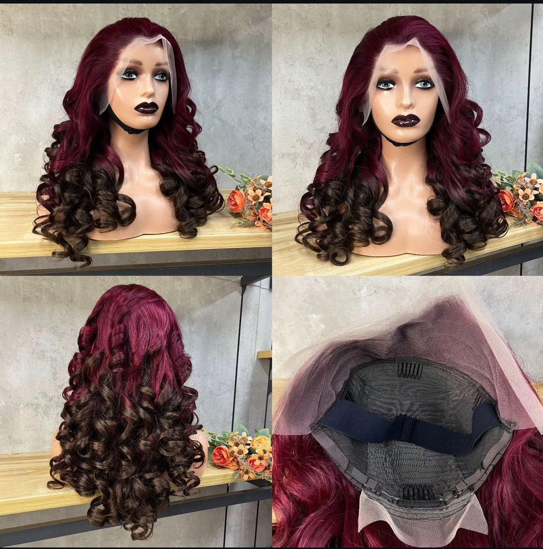 Screenshot_2024-03-14-08-46-32-99_1c337646f29875672b5a61192b9010f9 Super Double Drawn 13x6 HD Lace Frontal Raw Hair Wavy Bounce Pre-plucked And Pre-Bleached Wear And Go Wig in 2tone - Image 1