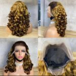 Super Double Drawn 13x6 HD Lace Frontal Raw Hair Wavy Bounce Pre-plucked And Pre-Bleached Wear And Go Wig in 2tone - Image 2