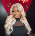 Super Double Drawn 13x4 full lace frontal body wave Glueless Pre-Bleached, Pre-Cut And Pre-plucked Wear and Go Wig - Image 7