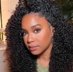20 inch Super Double Drawn Vietnam Pixie curls 13x4 Swiss Lace Full Frontal Wig  human hair Natural colour - Image 2