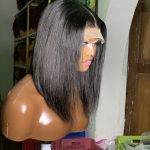 12 INCH Double drawn 5x5 closure wig 100% human hair natural color