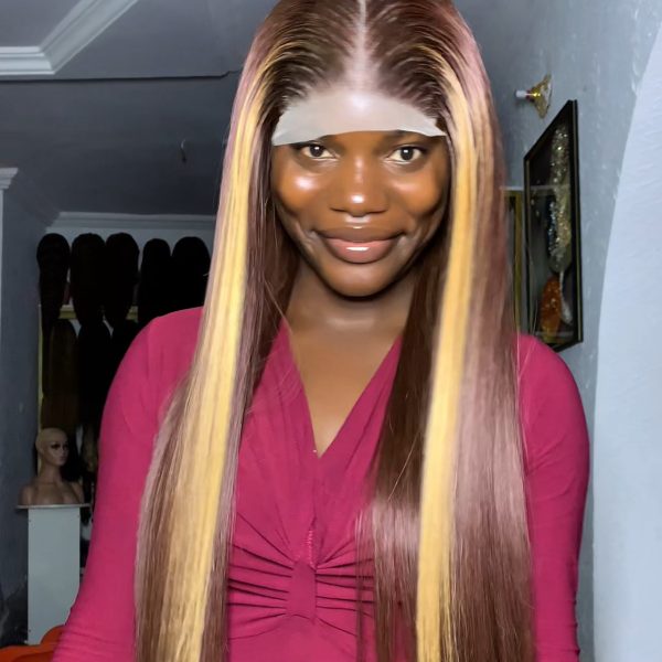 30inch Birthmark Bonestraight lookalike  5x5 closure wig hair blend