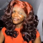 GC117 2TONE ORANGE GUCCI BOUNCE FRONTAL WIG HAIR BLEND