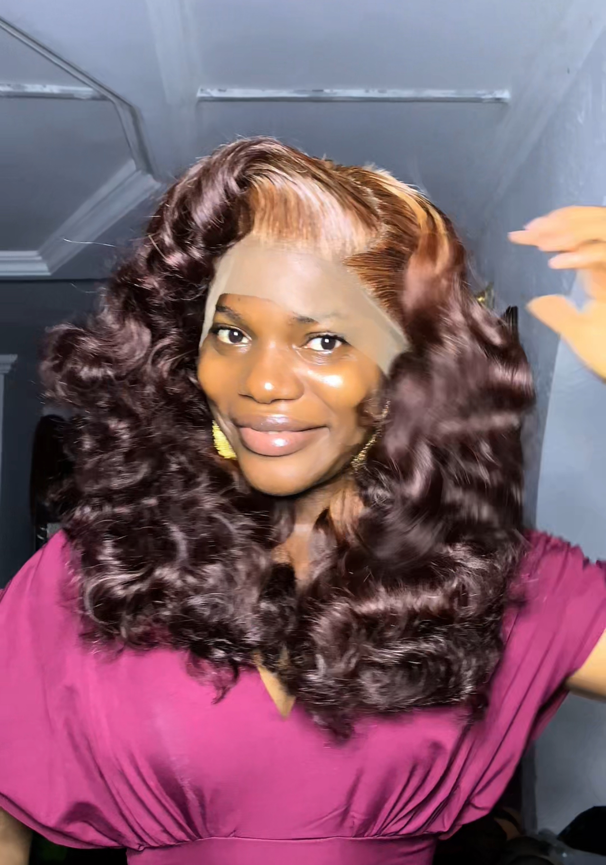 IMG_E6036 GC116 2TONE BROWN GUCCI BOUNCE FULL FRONTAL HAIR BLEND - Image 1