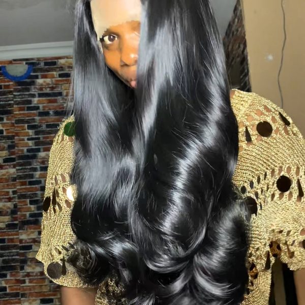 26 INCH BLACK HD LACE HARLEN WAVES FULL FRONTAL WIGHAIR BLEND