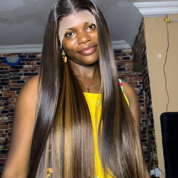 BST109 PIANO BONESTRAIGHT LOOKALIKE FULL FRONTAL WIG HAIR BLEND