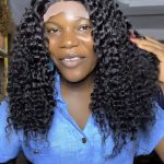 20inch watercurls 5x1 closure wig human  hair